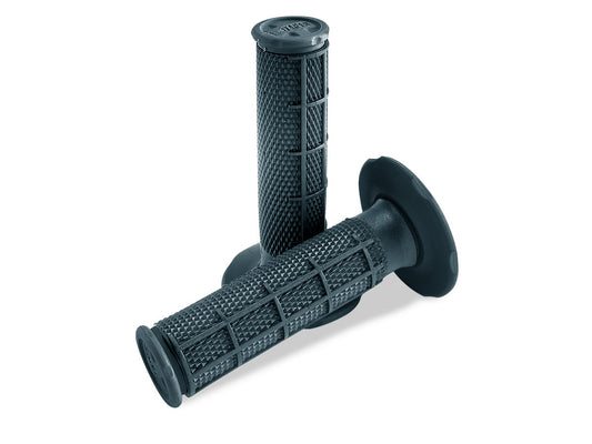 Pro Taper MX  Single Density Half Waffle Grips, Soft Compound (Dark Grey)