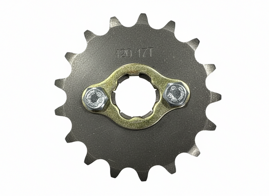 17T Front Sprocket, #420 Pitch Chain, 17mm Shaft