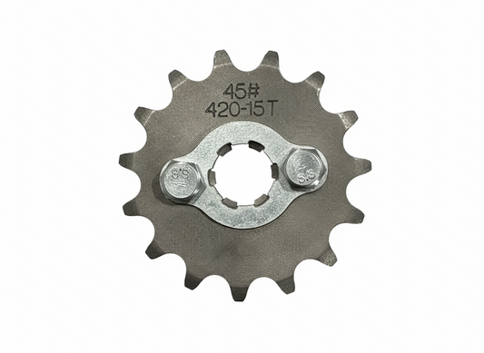 15T #420 Pitch Front Sprocket, 17mm Shaft