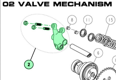 Intake Valve Rocker Arm for DAYTONA Anima 190 Engine - 86393