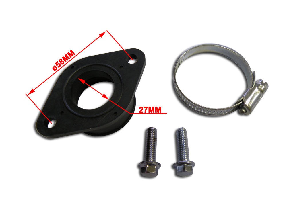 Manifold Rubber Adaptor c-c 58mm, suit Daytona Anima 150F, 190F Engine