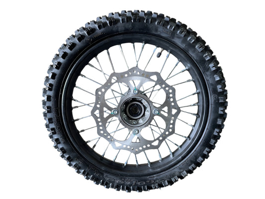 14" Front Complete Wheel with Brake Disc, Fit 15mm Axle
