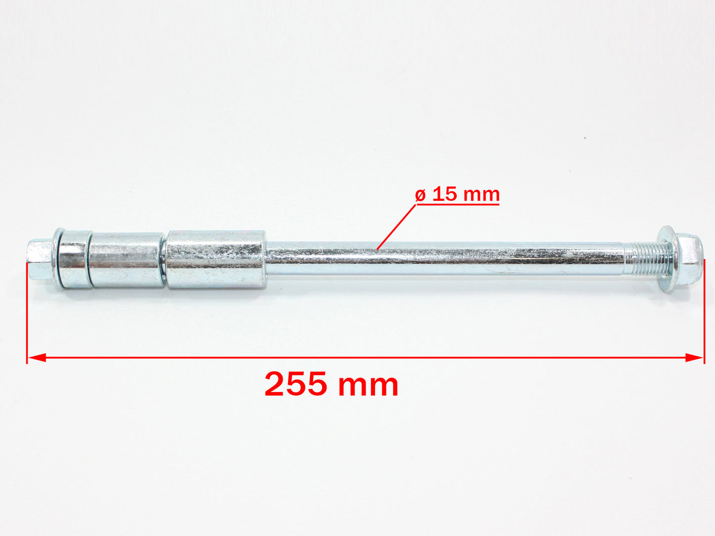 HD 15mm / 255mm Wheel Axle with 3 Spacers