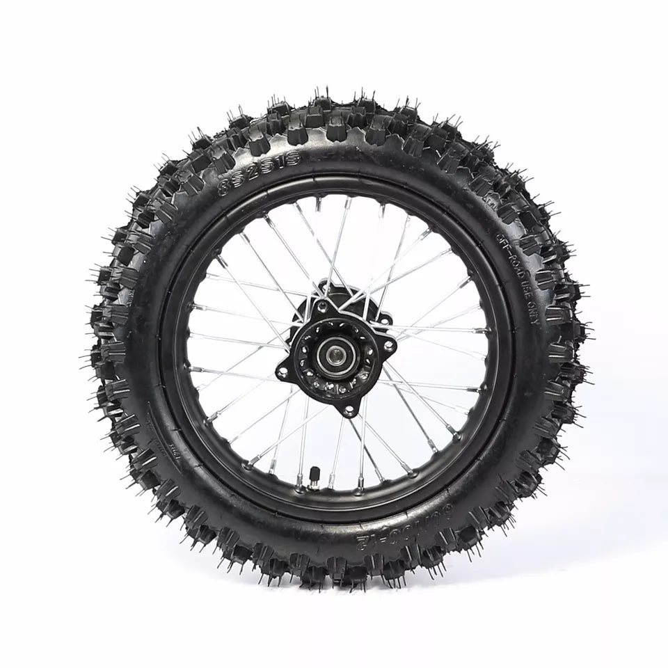 12" Rear Complete Wheel, Fit 15mm Axle