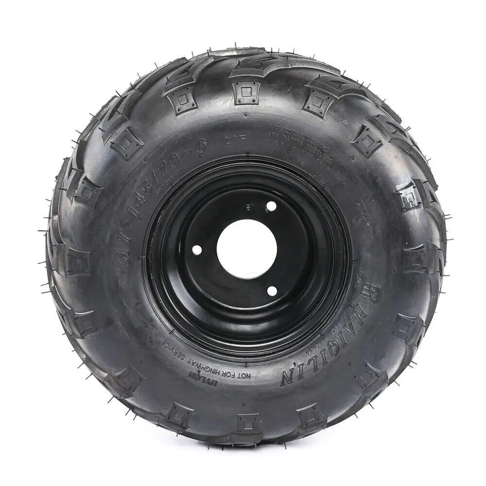 145/70 - 6 inch 3 Stud Wheel Rim Tyre, Quad, ATV