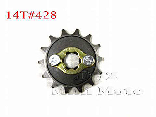 14T Sprocket #428, 17mm Shaft