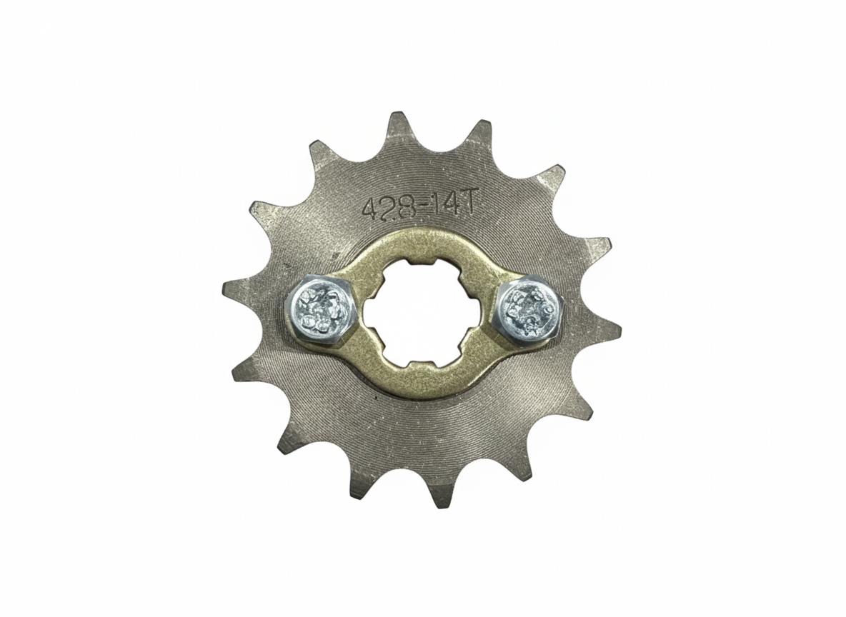 14T Front Sprocket, #428 Pitch Chain, 17mm Shaft