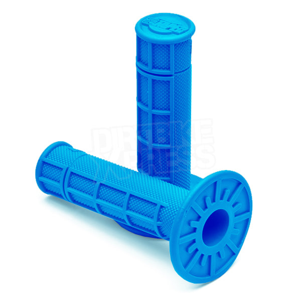 Pro Taper MX Single Density Half Waffle Grips, Super Soft Compound (Neon Blue)