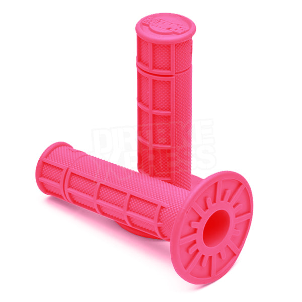 Pro Taper MX Single Density Half Waffle Grips, Super Soft Compound (Neon Pink)