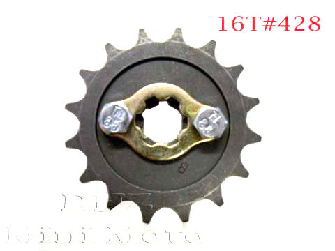 16T Sprocket #428, 17mm Shaft