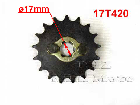 17T Sprocket #420,  17mm Shaft