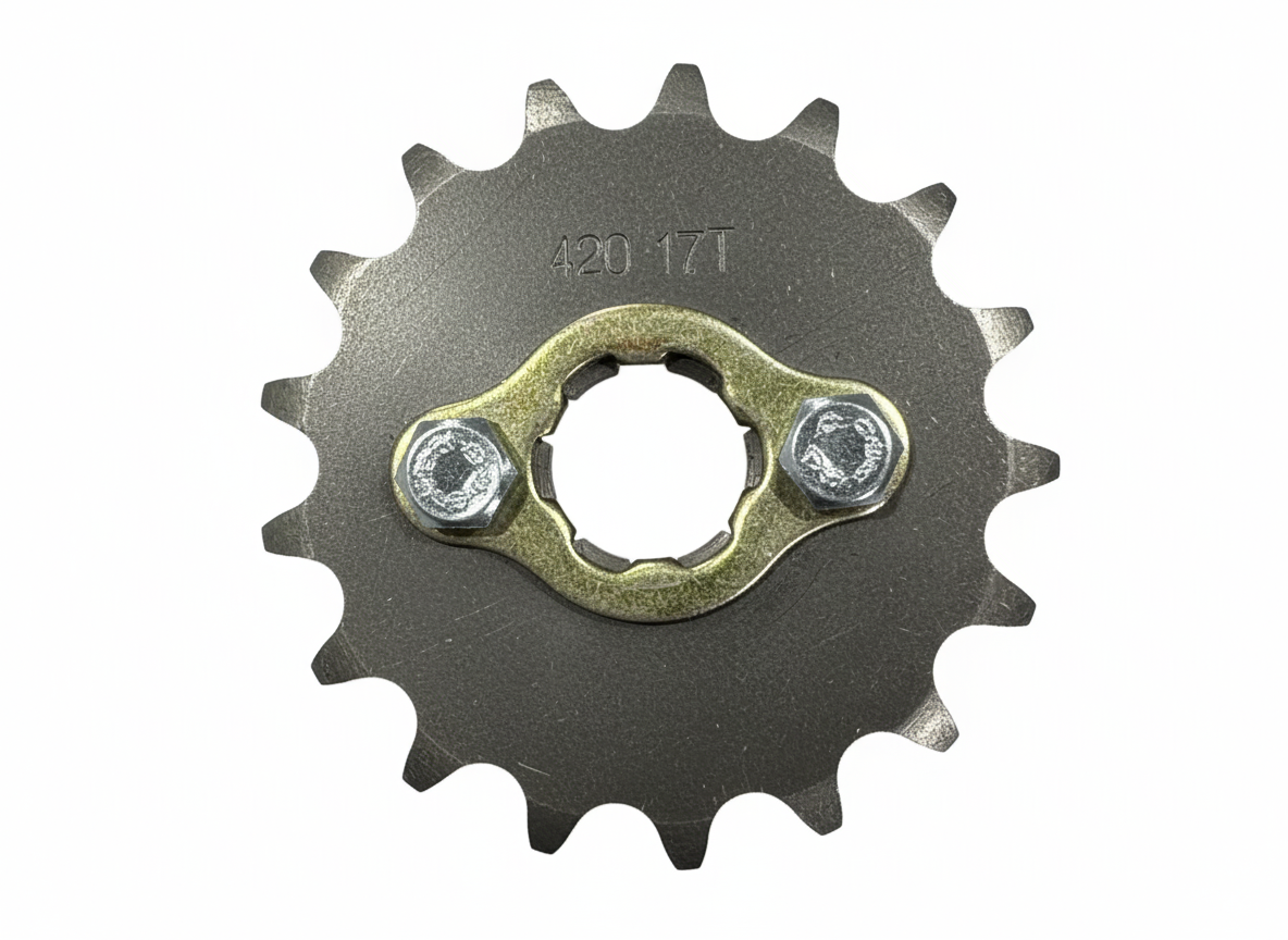 17T Front Sprocket, #420 Pitch Chain, 20mm Shaft