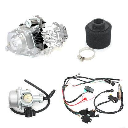 BT 125cc 3+1 Semi Auto Engine Motor + Wiring Kit+ Carby