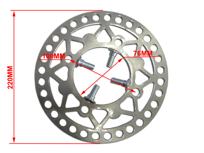 HD 220mm Brake Disc Rotor (Round)