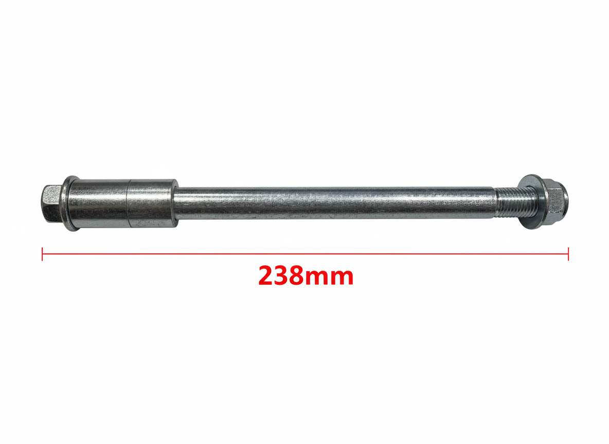 238mm Axle, 15mm Diameter, 2 spacers
