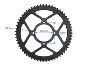 Black 60T 420 Rear Sprocket with measurement