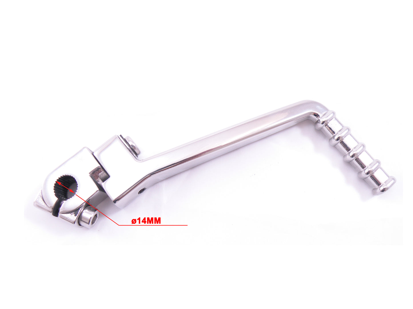 Polished Stainless Steel Kick Start, 14mm Shaft