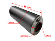 DHZ CNC Muffler, suit 39mm Exhaust Pipe