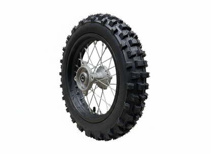 80/100-12 12“ Rear Complete Wheel, 12mm Axle, fit DHZ 2200E Electric Dirt Bike