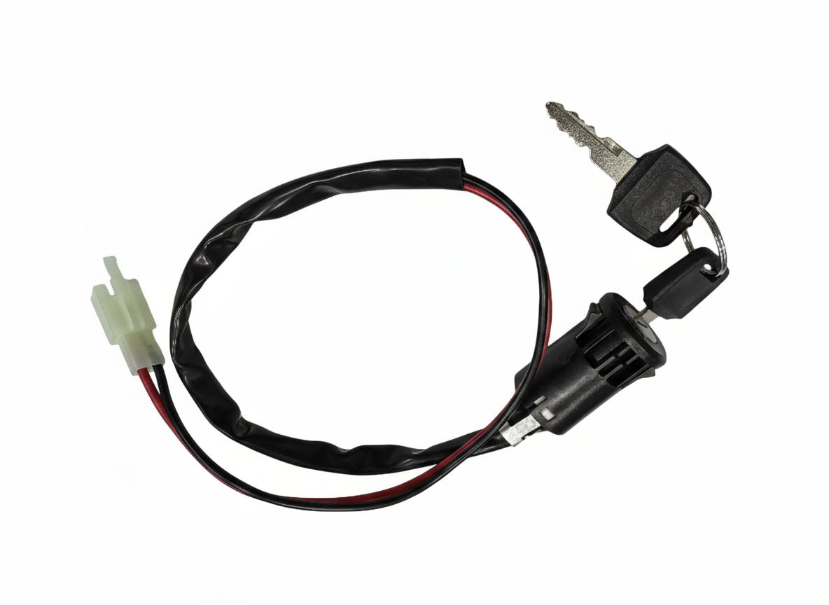 2 Wire Ignition Key Barrel Switch with 50cm cable, fit DHZ 2200E, 5000E, 7500E, Assassin EBOX, K5 Spark