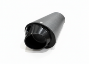 38mm Matt Grey Alloy Exhaust Muffler with Clamp