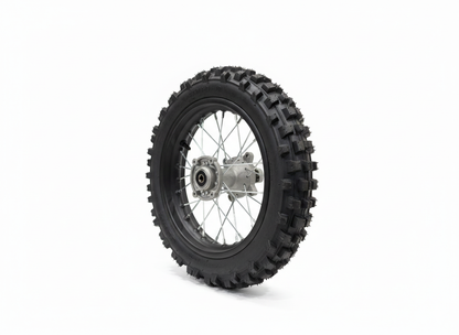 80/100-12 12“ Rear Complete Wheel, 12mm Axle, fit DHZ 2200E Electric Dirt Bike