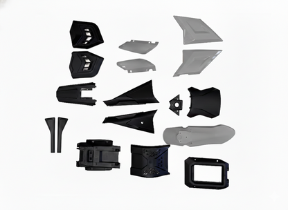 DHZ 6000 Evader Electric Dirt Bike Plastic Kit (Grey)