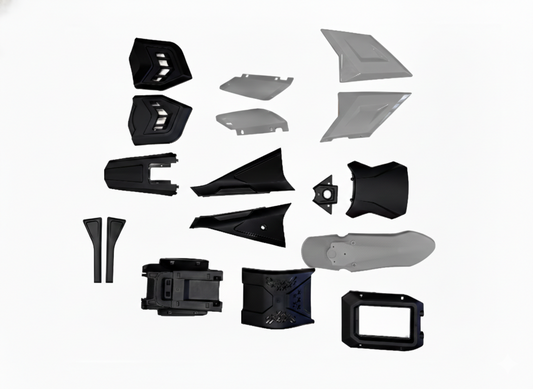 DHZ 6000 Evader Electric Dirt Bike Plastic Kit (Grey)