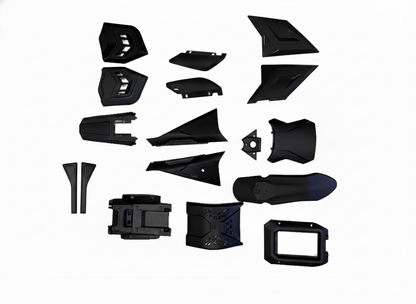 DHZ 6000 Evader Electric Dirt Bike Plastic Kit (Black)