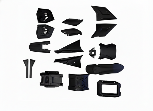 DHZ 6000 Evader Electric Dirt Bike Plastic Kit (Black)