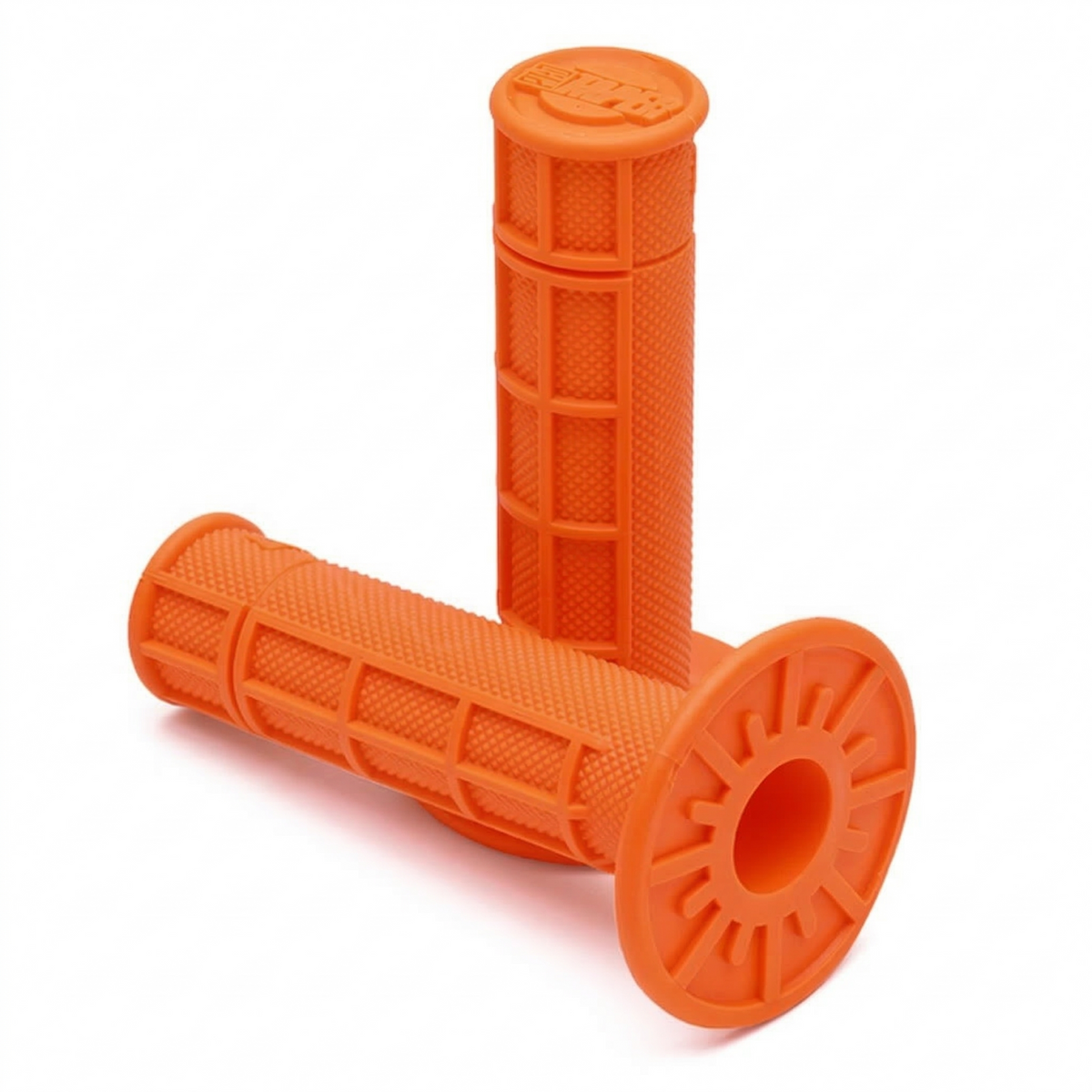 Pro Taper MX Single Density Half Waffle Grips, Super Soft Compound (Neon Orange)