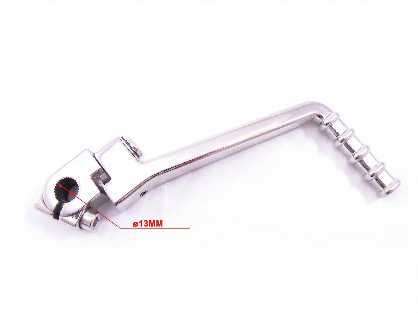 Polished Stainless Steel Kick Start, 13mm Shaft