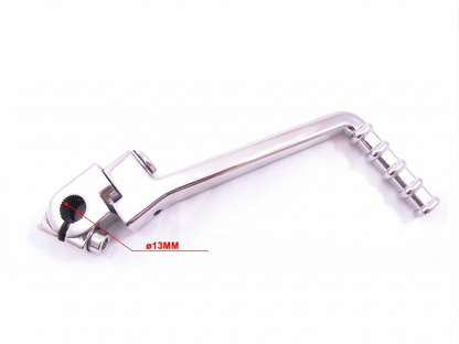Polished Stainless Steel Kick Start, 13mm Shaft