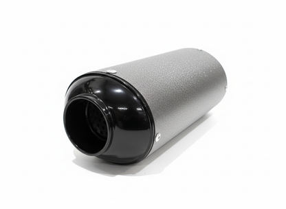 38mm Matt Grey Alloy Exhaust Muffler with Clamp