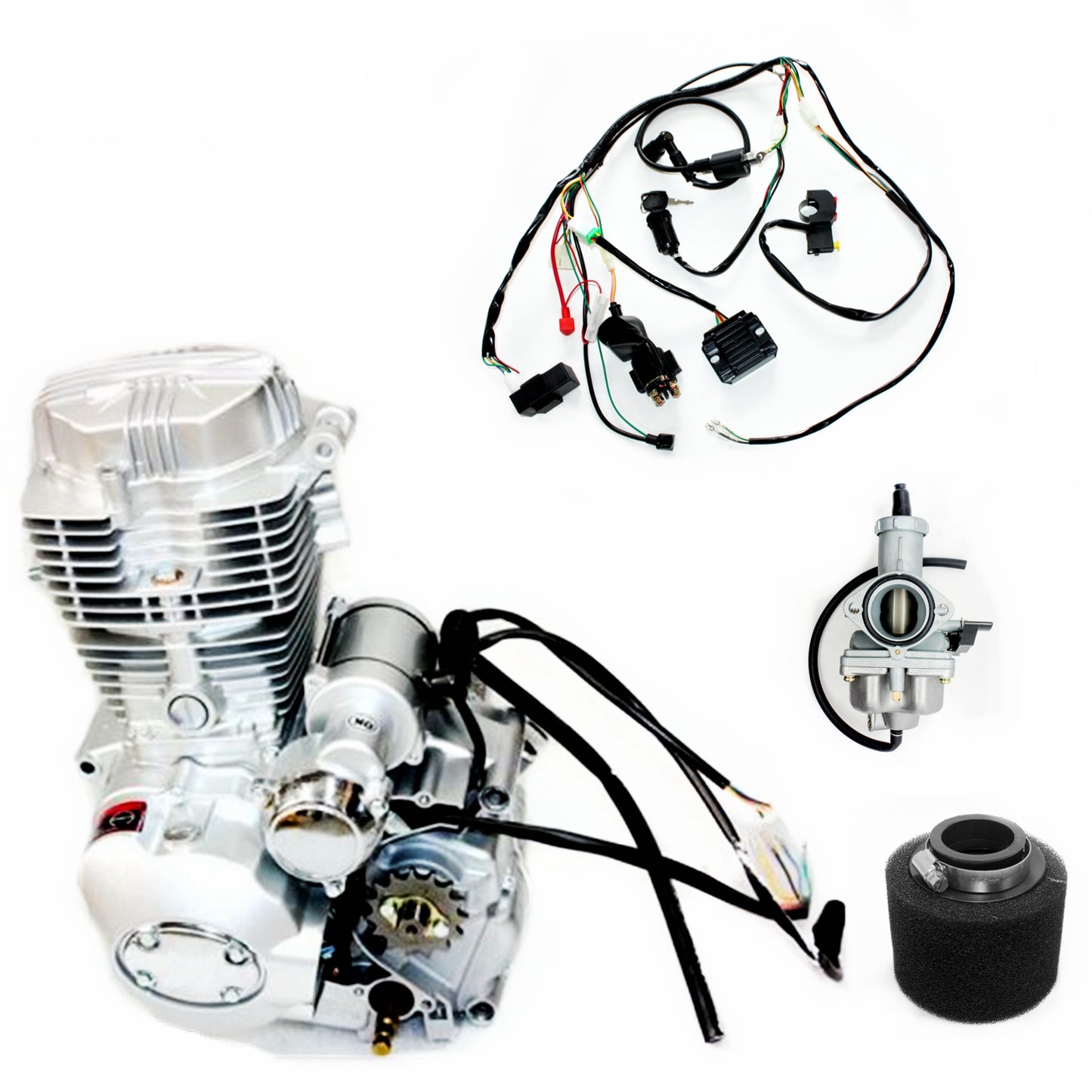 Shineray 250cc Electric Start Air Cooled Clutch Engine Motor