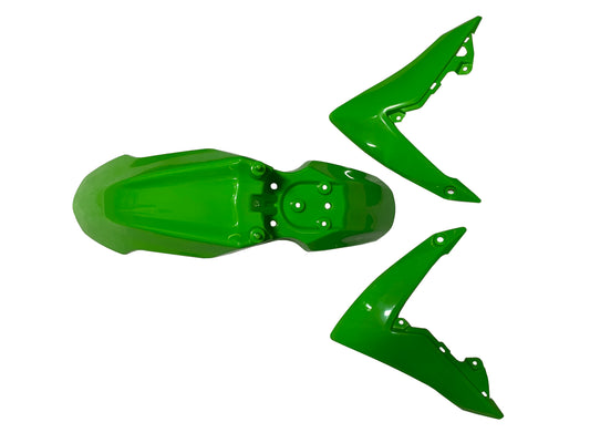 CRF110 Front Mudguard + 2 Side Fenders Plastic Kit (GREEN)