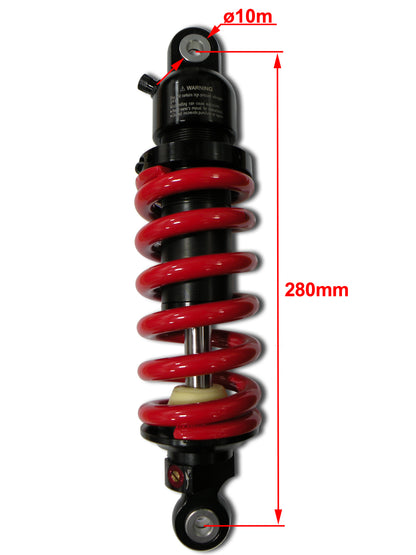 GPX Moto Racing Rear Shock, 280mm 800LBS Spring