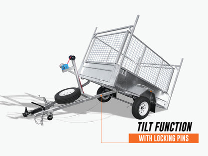 8 x 5 Heavy Duty Trailer 1400kg ATM High Sides Free Cage