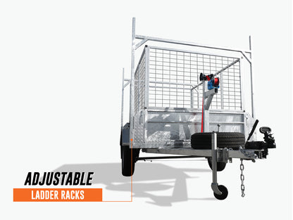 8 x 5 Heavy Duty Trailer 1400kg ATM High Sides Free Cage