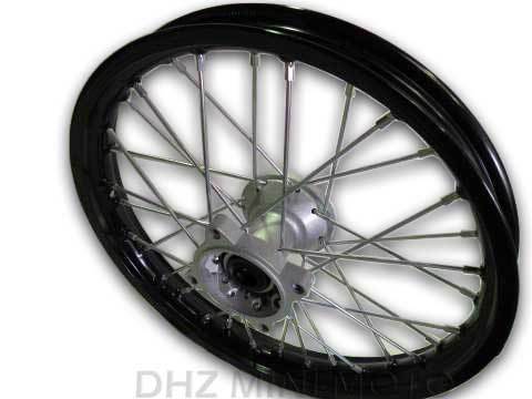 14" Front, 15mm Axle Hub, HD Black Alloy Rim