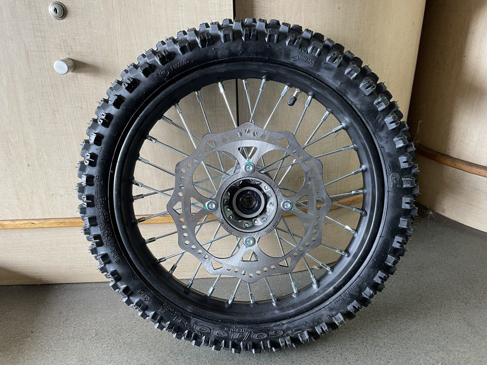 14" Front Complete Wheel with Brake Disc, Fit 15mm Axle