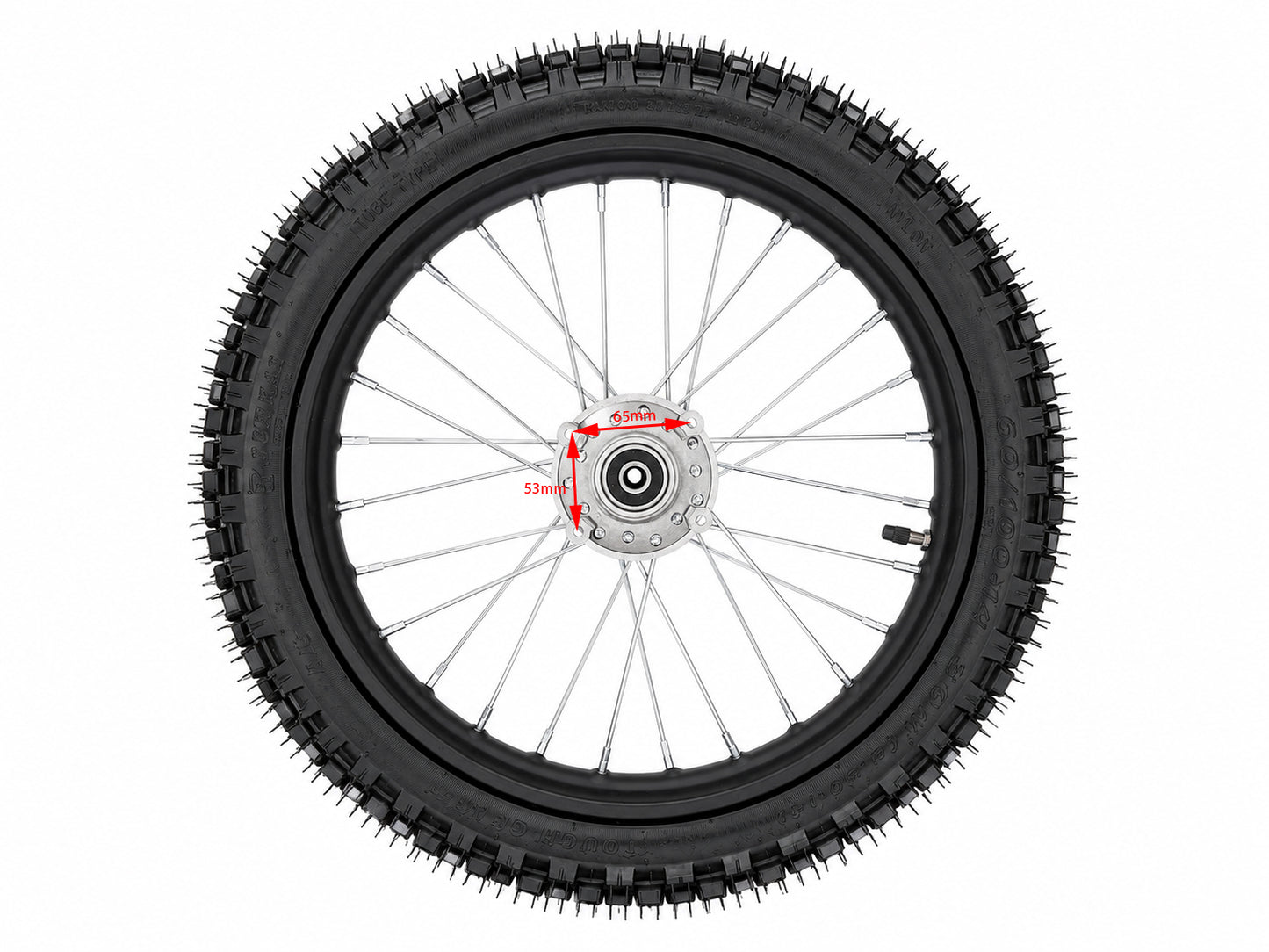 14" Front Complete Wheel, fit DHZ 2200E Electric Dirt Bike