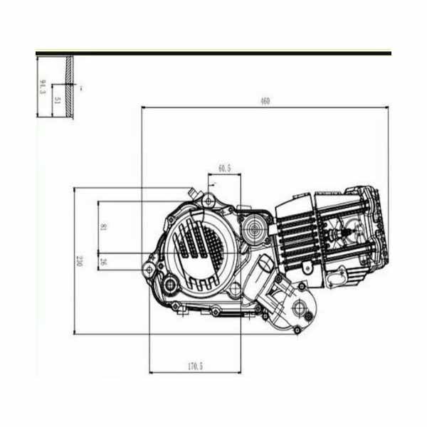 Zongshen 190cc V.2 Engine, 2 Valve, 5 Speed E-Starter (Black)